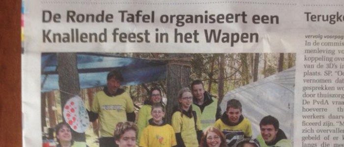 Krantenartikel - De Ronde Tafel organiseert benefiet feest in het Wapen in Voorschoten